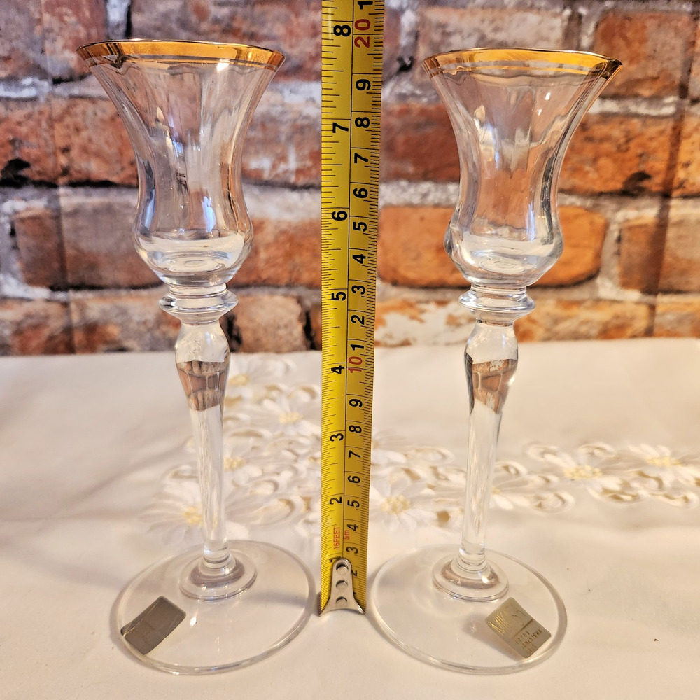 Mikasa Wine Goblets – Gold Rim 7.75" (Set of 2) -- Lovely Elegance